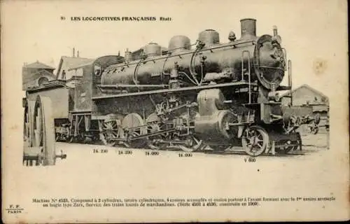 Ak Französische Eisenbahn, Lokomotive Nr. 4523