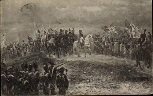 Künstler Detaille, J. B. E., Französische Truppe nach der Schlacht von Jena und Auerstedt