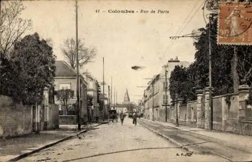 Ak Colombes Hauts de Seine, Rue de Paris