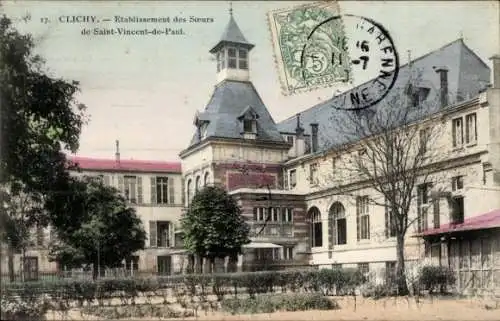 Ak Clichy Hauts de Seine, Etablissement des Sceurs de Saint-Vincent-de-Paul