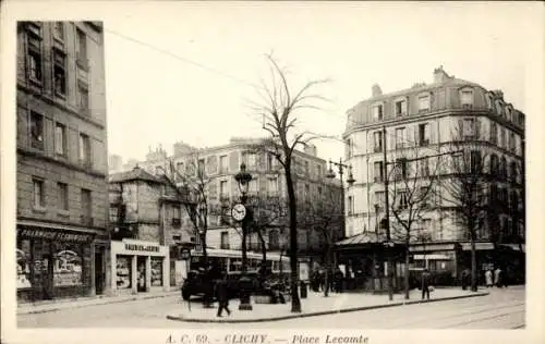 Ak Clichy Hauts de Seine, Place Lecomte