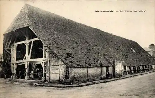 Ak Dives sur Mer Calvados, Les Halles