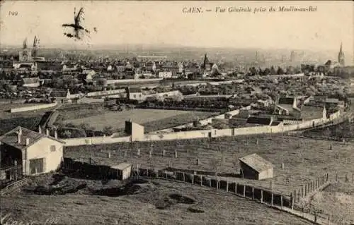 Ak Caen Calvados, Gesamtansicht, Moulin au Roi