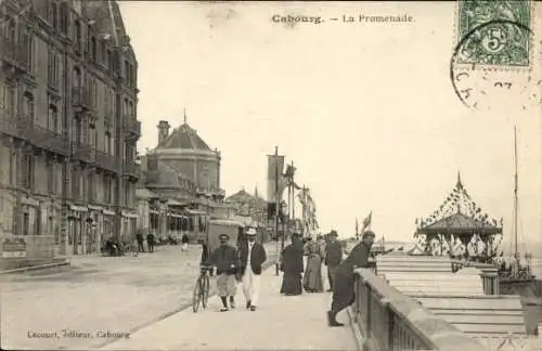 Ak Cabourg Calvados, Promenade