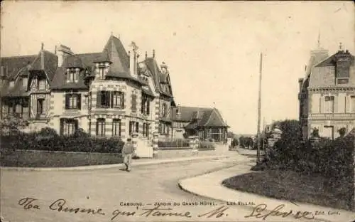 Ak Cabourg Calvados, Jardin du Grand Hotel, Les Villas