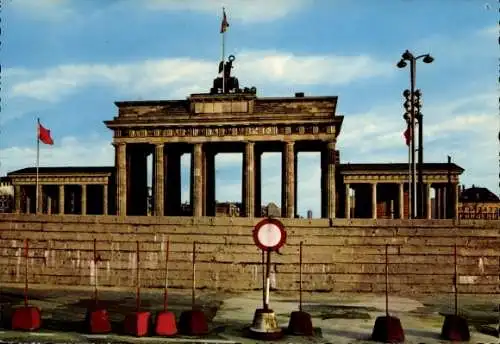 Ak Berlin Tiergarten, Berliner Mauer, Brandenburger Tor