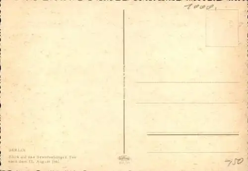 Ak Berlin Tiergarten, Berliner Mauer, Brandenburger Tor