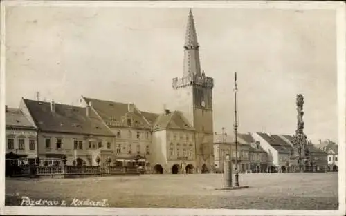 Ak Kadaň Kaaden Region Aussig, Marktplatz