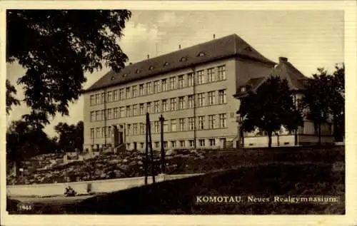 Ak Chomutov Komotau Reg. Aussig, Neues Realgymnasium