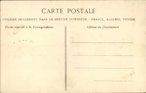 CPA Le Dirigeable Lebaudy, Atterrissage