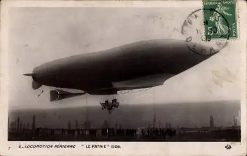 CPA Locomotion Aerienne, Le Patrie, 1906