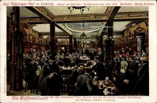 Ak Leipzig in Sachsen, Der Thüringer Hof, Die Wolfsschlucht