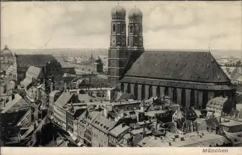 Ak München, Frauenkirche, Stadtpanorama