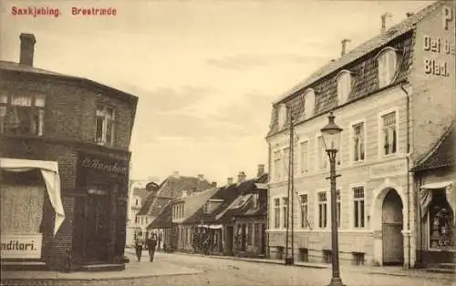 Ak Saxkjøbing Sakskøbing Dänemark, Bredstræde, Konditorei