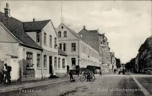 Ak Fredericia Jutland Dänemark, Parti af Gothersgade