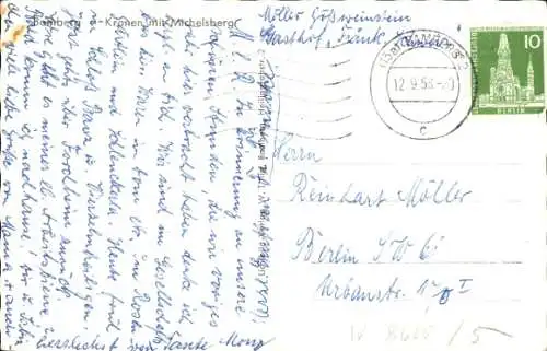 Ak Bamberg in Oberfranken, Kranen, Michaelsberg