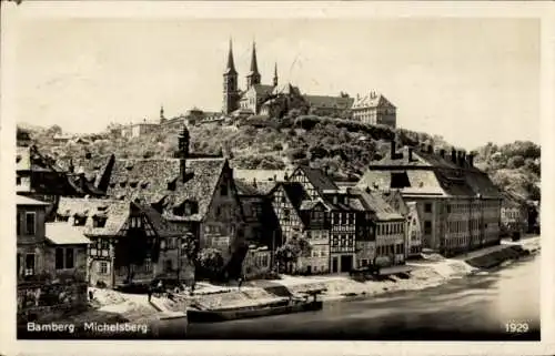 Ak Bamberg an der Regnitz Oberfranken, Teilansicht mit Michaelsberg