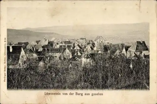 Ak Löwenstein in Württemberg, Blick von der Burg aus