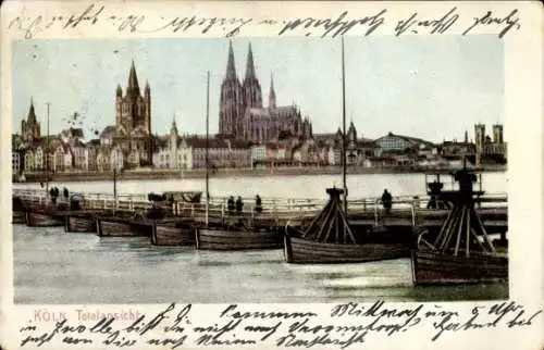 Ak Köln am Rhein, Totalsansicht am Rhein