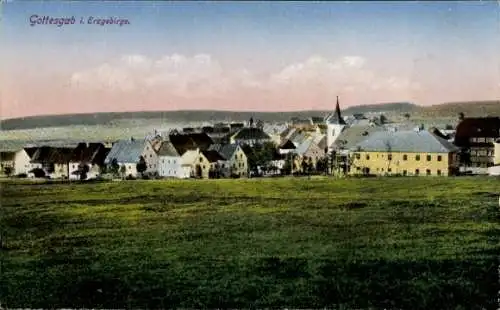 Ak Boží Dar Gottesgab Erzgebirge Region Karlsbad, Gesamtansicht