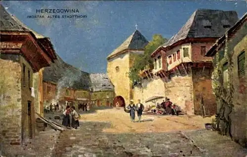 Ak Mostar Bosnien Herzegowina, Altes Stadttor