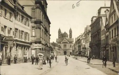 Foto Ak Speyer am Rhein, Hauptstraße, Geschäft Simon Mayer