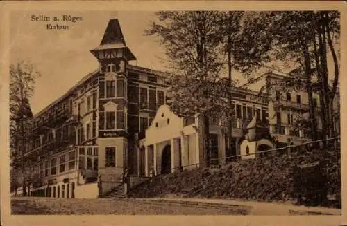 Ak Ostseebad Sellin auf Rügen, Kurhaus Sellin, historisches Gebäude, Natur, Landschaft