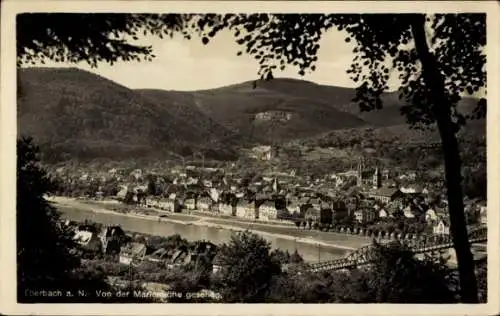 Ak Eberbach am Neckar Odenwald Baden, Blick von Marienhöhe