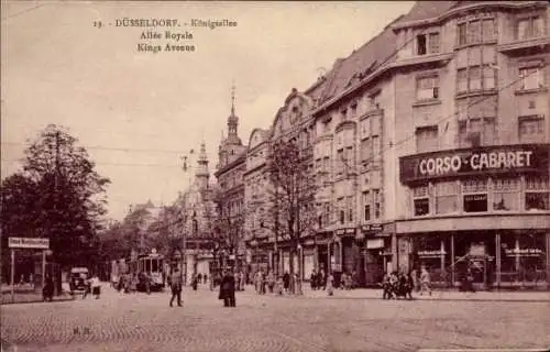 Ak Düsseldorf am Rhein, Königsallee, Corso Cabaret