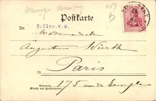 Ak Nürnberg, Marktplatz, Marktstände