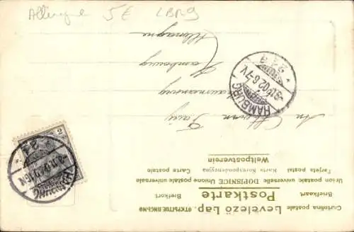 Präge Passepartout Ak Hamburg Nord Uhlenhorst, Blick zum Fährhaus