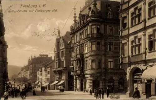 Ak Freiburg im Breisgau, Freiburg i. B., Railer-Straße, Freiburger Hof