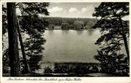 Ak Dubrow Müllrose im Landkreis Oder Spree, Schmölde Lee, Blick auf den Tiefen Keller