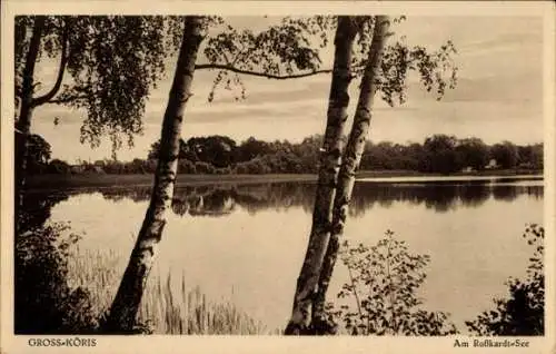 Ak Groß Köris im Kreis Dahme Spreewald, Am Roßkardt See, Birken