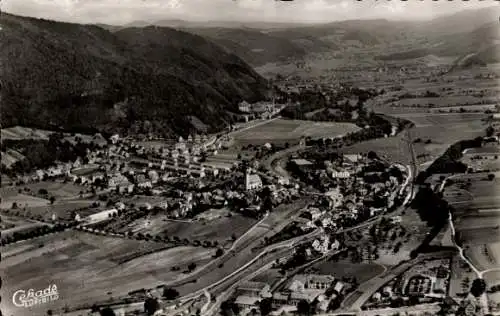 Ak Kollnau Waldkirch im Schwarzwald, Luftaufnahme, Landschaft, Wohngebäude, Wälder, Felder