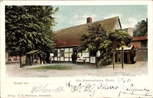 Ak Chorin in der Mark, Alte Klosterschänke, Gruß aus  Verlag C. F. Habermann, Eberswalde