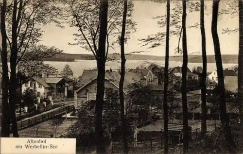 Ak Altenhof Schorfheide am Werbellinsee, Landschaft mit See, Häusern, Bäumen