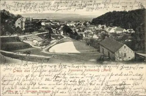 Ak Falkenberg in der Mark, Falkenberg Panorama, ländliche Landschaft, historische Architektur