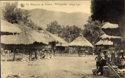 Ak Philippinen, Fugao Dorf, Mission von Scheut