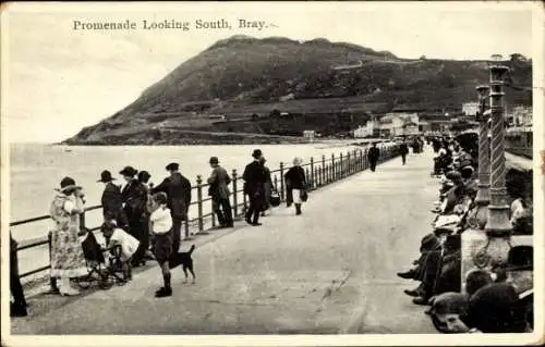 Ak Bray Irland, Promenade, Küste