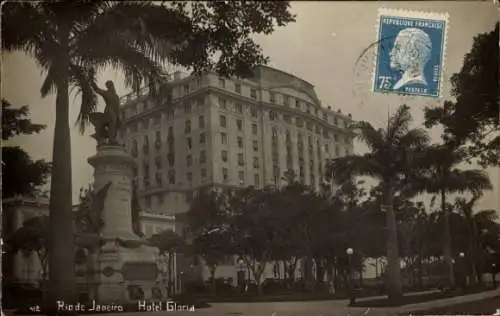 Foto Ak Rio de Janeiro Brasilien, Hotel Gloria, Statue