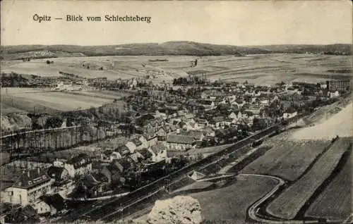 Ak Öpitz Pößneck in Thüringen, Blick vom Schlechteberg, Panorama