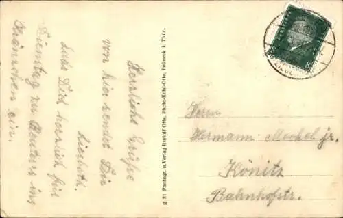 Ak Öpitz Pößneck in Thüringen, Blick vom Schlechteberg, Panorama