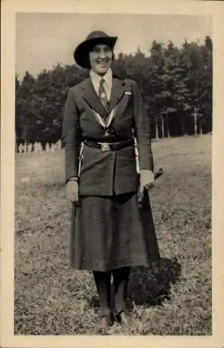 Ak Lady Baden Powell, the World Chief Guide, Pfadfinderführerin