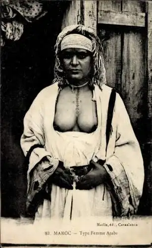 Ak Araberin in Tracht, Maghreb, Busen, Portrait