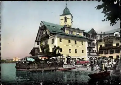 Ak St. Wolfgang im Salzkammergut Oberösterreich, Hotel Im Weissen Rössl am Wolfgangsee