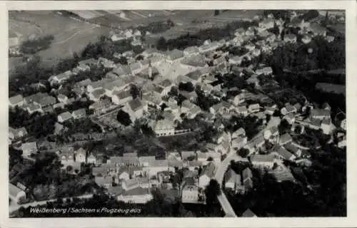 Ak Weißenberg in Sachsen, Fliegeraufnahme