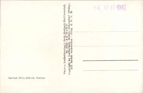 Ak Weimar in Thüringen, Herderkirche, Schloss, Fliegeraufnahme