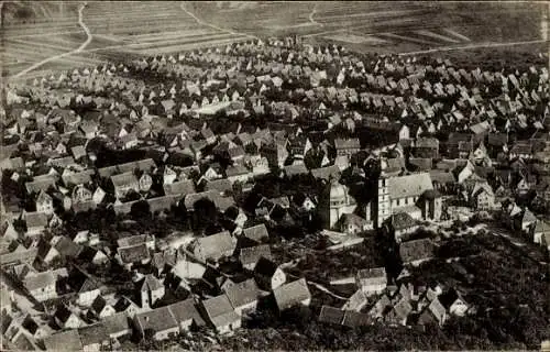 Ak Bürstadt in Hessen, Fliegeraufnahme