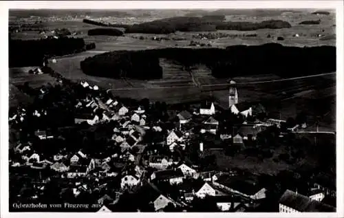 Ak Gebrazhofen Leutkirch im Allgäu Württemberg, Fliegeraufnahme